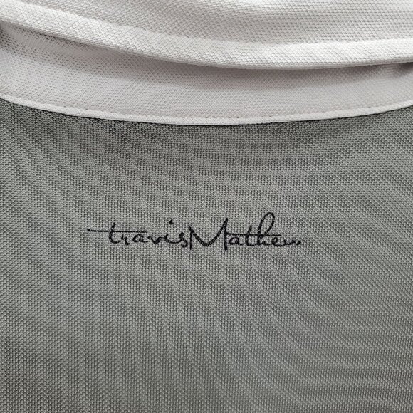 Travis Matthew Men's 2-Tone Gray Colorblock Short Sleeve Athletic Golf Polo Sz L - Picture 8 of 9